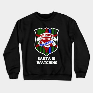 thin blue line christmas police gift Crewneck Sweatshirt